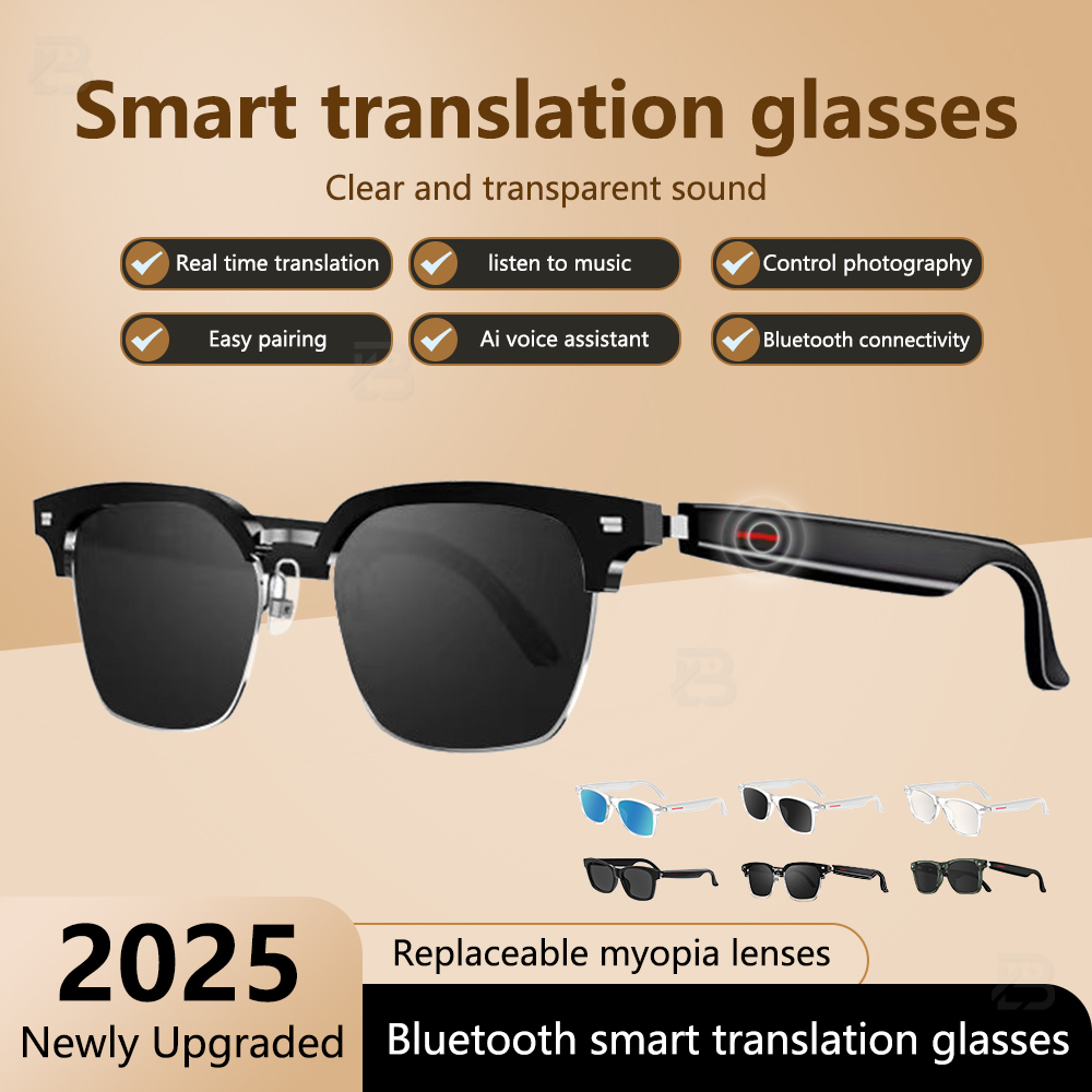 Wholesale Ai Smart Glasses BT Sunglasses Outdoor Sports Anti-blue Light Wireless Touch Control Music Call Support Translation