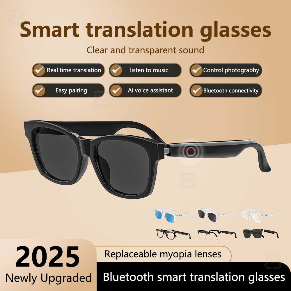 E13 AI Translate Smart Sunglasses Wireless BT Sunglasses Outdoor Smart Sport Hands-Free Call Music AI Smart Glasses
