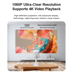 Projector TS-9 pro Support cracked version 4K  LCD Home Smart Portable Outdoor