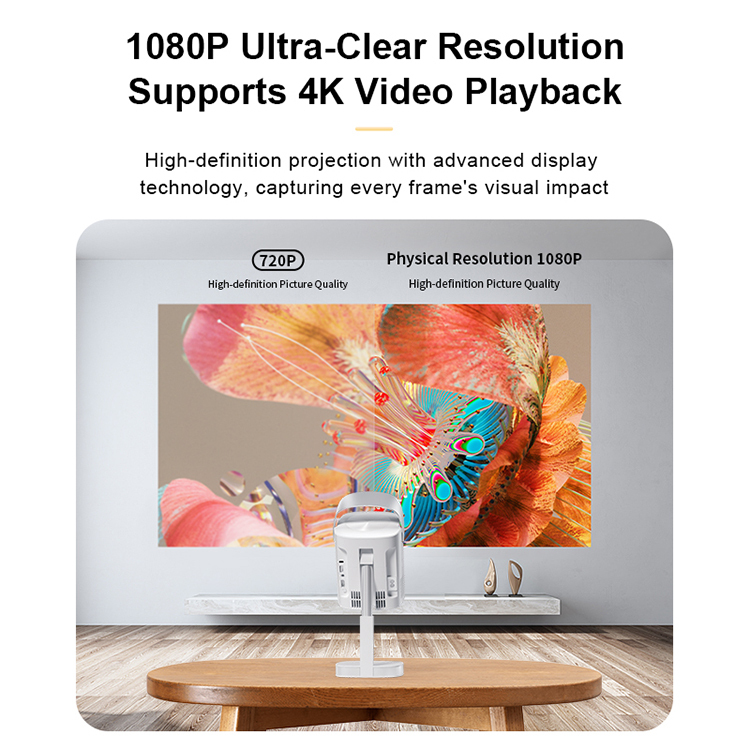 Projector TS-9 Support cracked version 4K  LCD Home Smart Portable Outdoor
