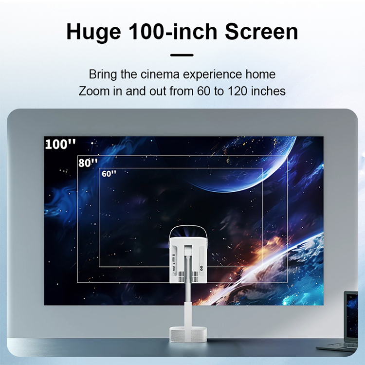 Projector TS-9 pro Support cracked version 4K  LCD Home Smart Portable Outdoor