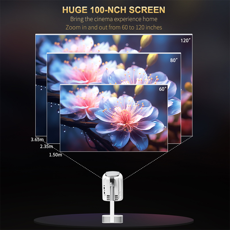 Projector TS-8 pro Support cracked version 4K LCD Home Smart Portable Outdoor