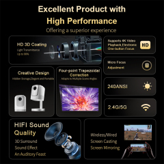 Projector TS-8 Support cracked version 4K LCD Home Smart Portable Outdoor
