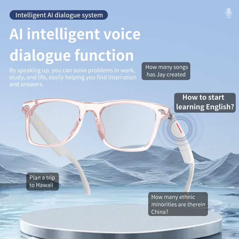 SENBONO E13 AI Translate Smart Sunglasses Wireless BT Sunglasses Outdoor Smart Sport Hands-Free Call Music AI Smart Glasses