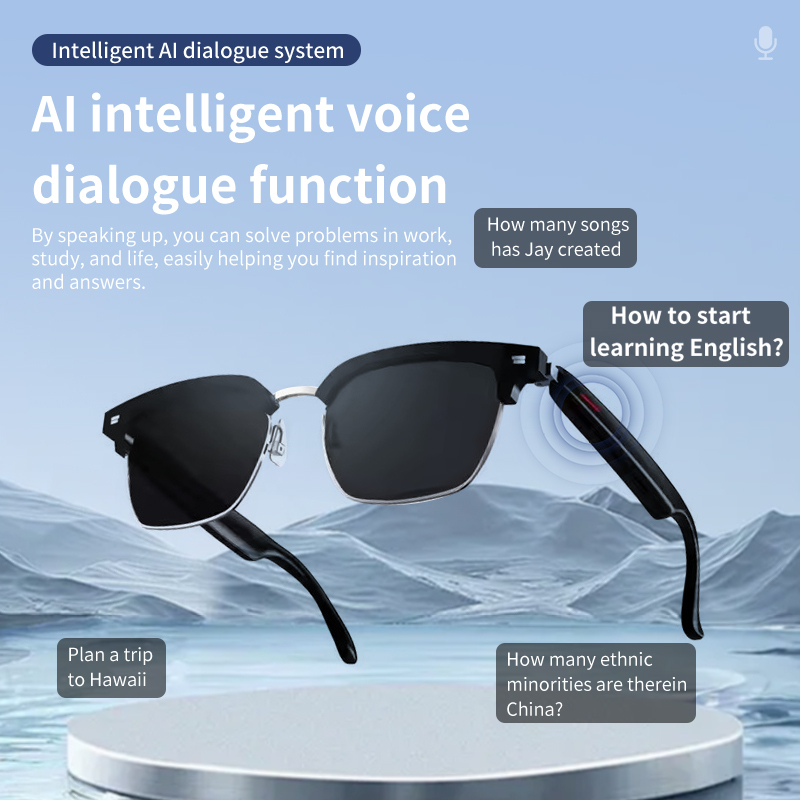 New Cheap Fashion Anti-Blue Light Smart Sunglasses AI Music Play Phone Touch Glasses Wireless Smart Glasses