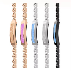 Fashion Luxury Ladies S2 Smart Bracelet Jewelry Heart Rate Blood Oxygen Sport Sleep Monitor Sport Zinc Alloy Bracelet for Women