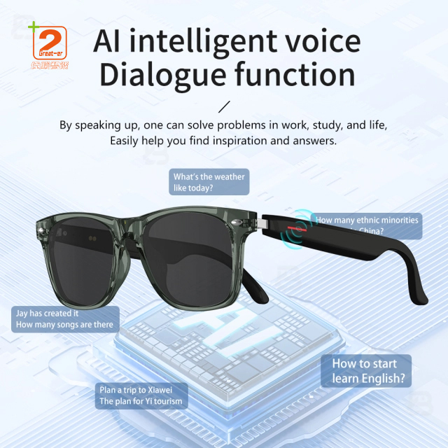 Fashion Luxury Custom AR Smart Ai Translation Eye Glass Optical Eyewear Anti Blue Light Blocking Sun AR AI Smart Glasses