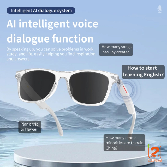 E13 AI Translate Smart Sunglasses Wireless BT Sunglasses Outdoor Smart Sport Hands-Free Call Music AI Smart Glasses