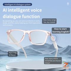 2025 W100 Polarized Sunglasses with Wireless BT Speaker AI Translation Unisex Anti-blue Music Smart Glasses for Outdoor Sports