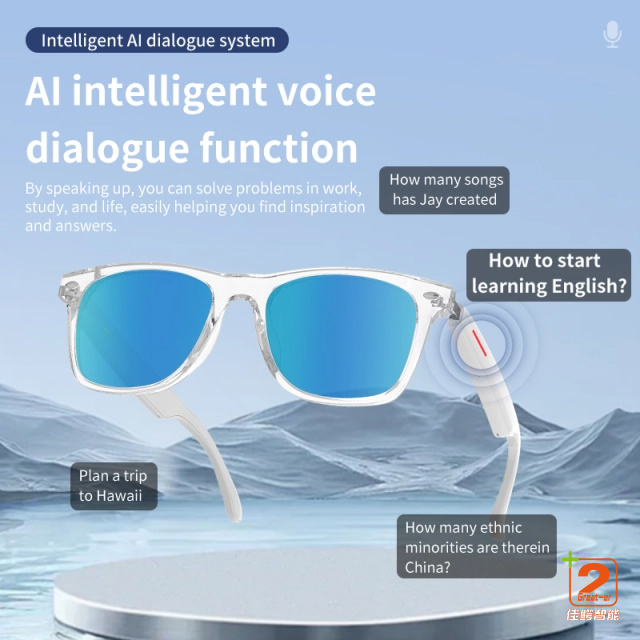 AI Translate Earbuds & Glasses W100 Hand Free Calling Sunglasses Translation in Stylish Wearables Smart Wearable Headset