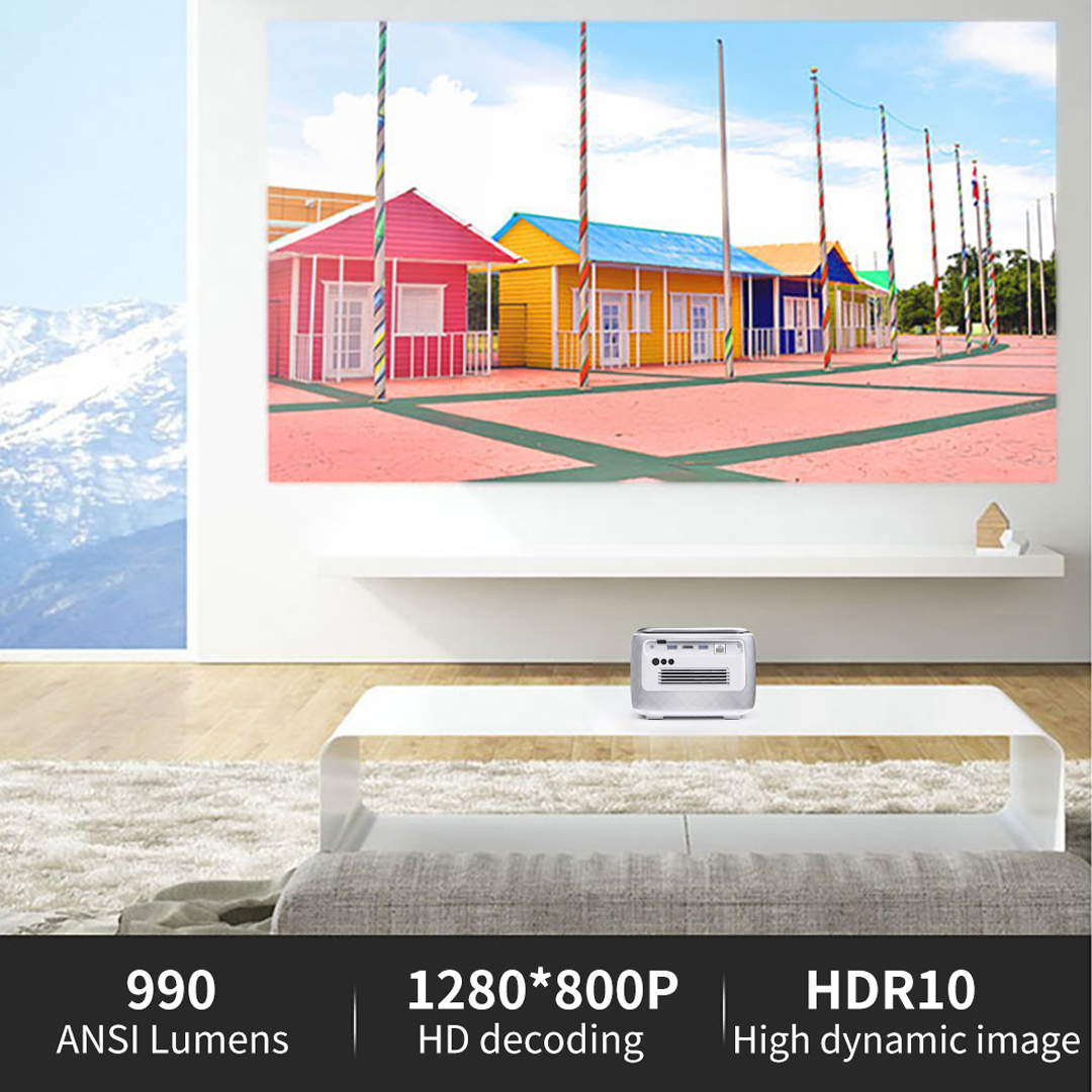 V8 DLP Projector Support cracked version 4K Home Smart Portable Outdoor