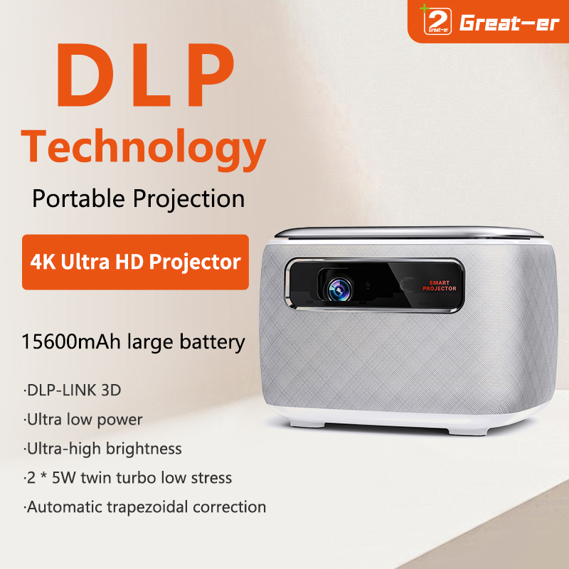 V8 DLP Projector Support cracked version 4K Home Smart Portable Outdoor