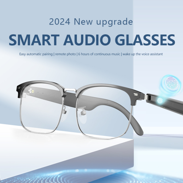 YJ005 Fashion Smart Bluetooth Glasses Touch Operation BT Call Voice Assistant Earphone Sunglasses AI Translation e13 Smart Glasses