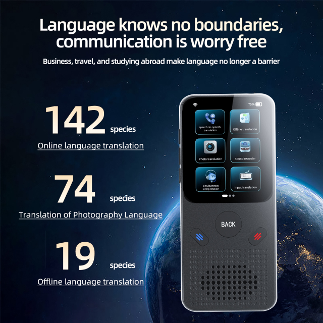 Y17 ai Translator Machine Translation Device Electronic Voice Translator Supports Offline Translation