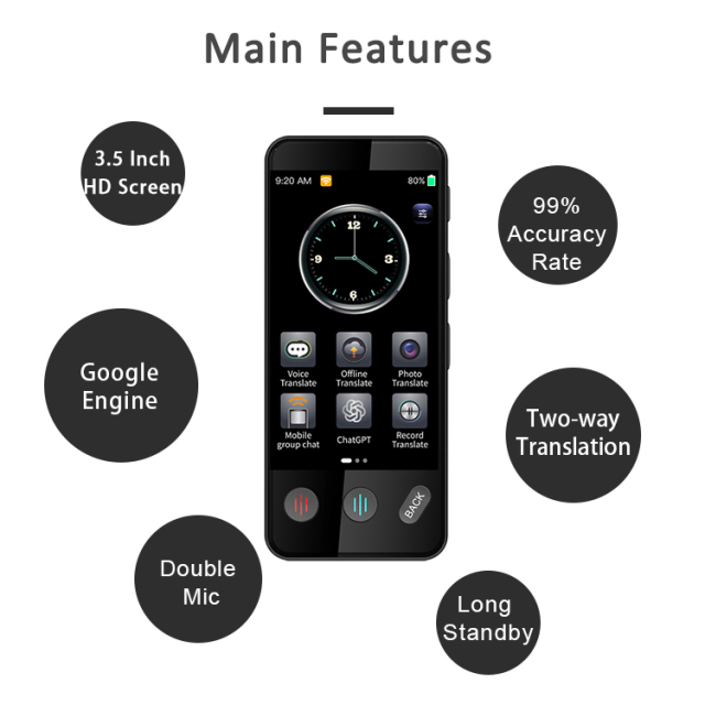 F13 ai translation Portable Intelligent Magn Etic Language Translation Device Instantly Translates Online
