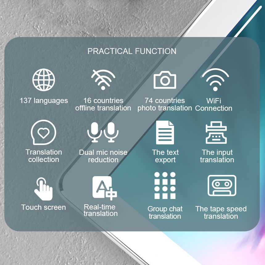 M9 ai Translator Machine Portable 138 Language Translation Device Electronic Voice Translator Supports Offline Translation