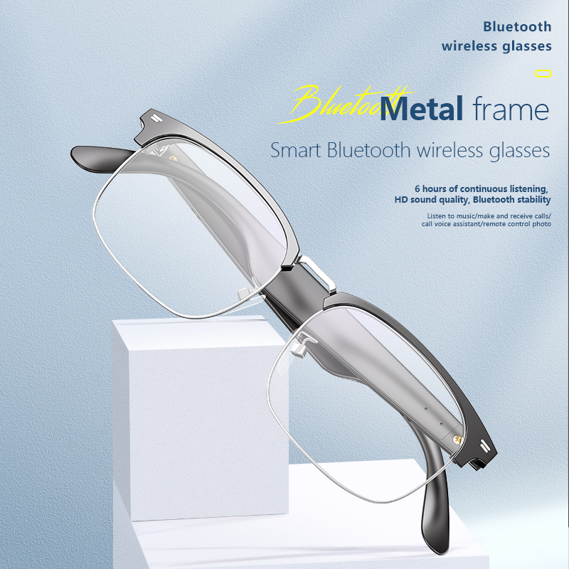 YJ005 Fashion Smart Bluetooth Glasses Touch Operation BT Call Voice Assistant Earphone Sunglasses AI Translation e13 Smart Glasses