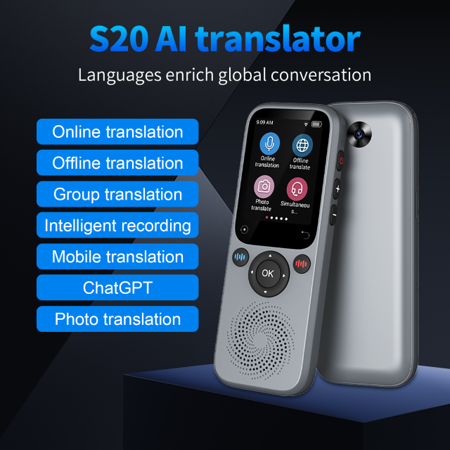S20 ai translation Portable Intelligent Magn Etic Language Translation Device Instantly Translates Online