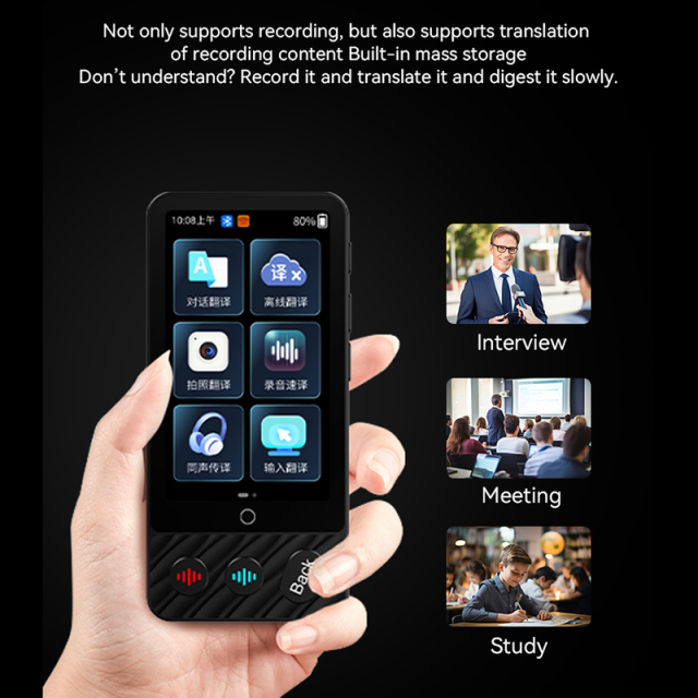 M50 ai Translator Machine Translation Device Electronic Voice Translator Supports Offline Translation