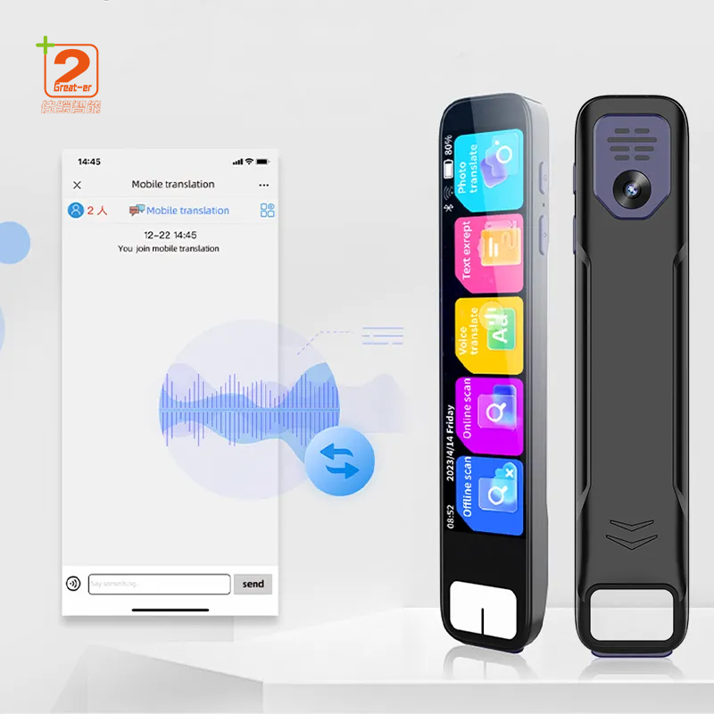 S08 Smart Portable Language Translation Device Real-time Multi-language Intelligent Speech Translation Pen