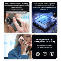 Mini Tape Recorder with Mag Netic Card Connection for Phone Recording Meeting Minutes, Call Recording ai Transcription