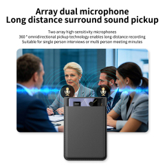 Mini Tape Recorder with Mag Netic Card Connection for Phone Recording Meeting Minutes, Call Recording ai Transcription