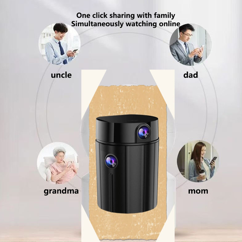 F9 Wholesale Wireless Mini Dual Camera Portable Home Security Wifi Remote View HD Camera