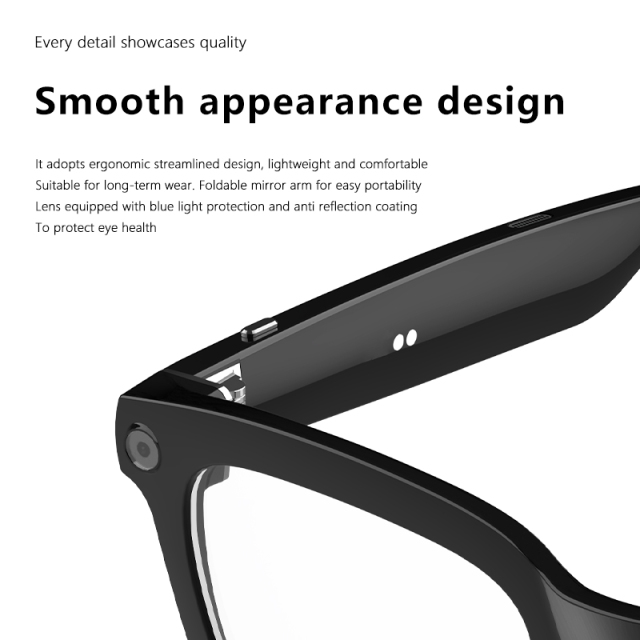 2025 New Intelligent Glasses AI Object Recognition Photo and Video Audio Intelligent Glasses Wholesale Customization