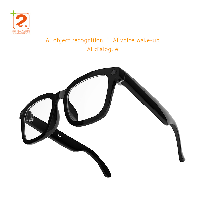 Cross-Border New V03AI Smart Glasses 2000W Pixel OLED Display Photo Video Noise Reduction AI Recognition Translation Plastic Bar