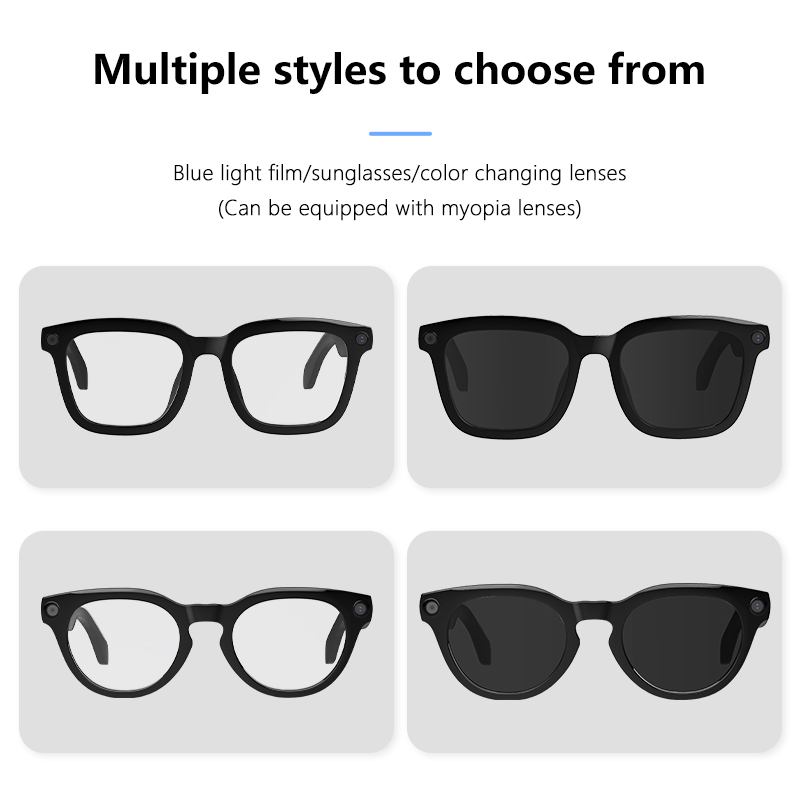 2025 New Intelligent Glasses AI Object Recognition Photo and Video Audio Intelligent Glasses Wholesale Customization