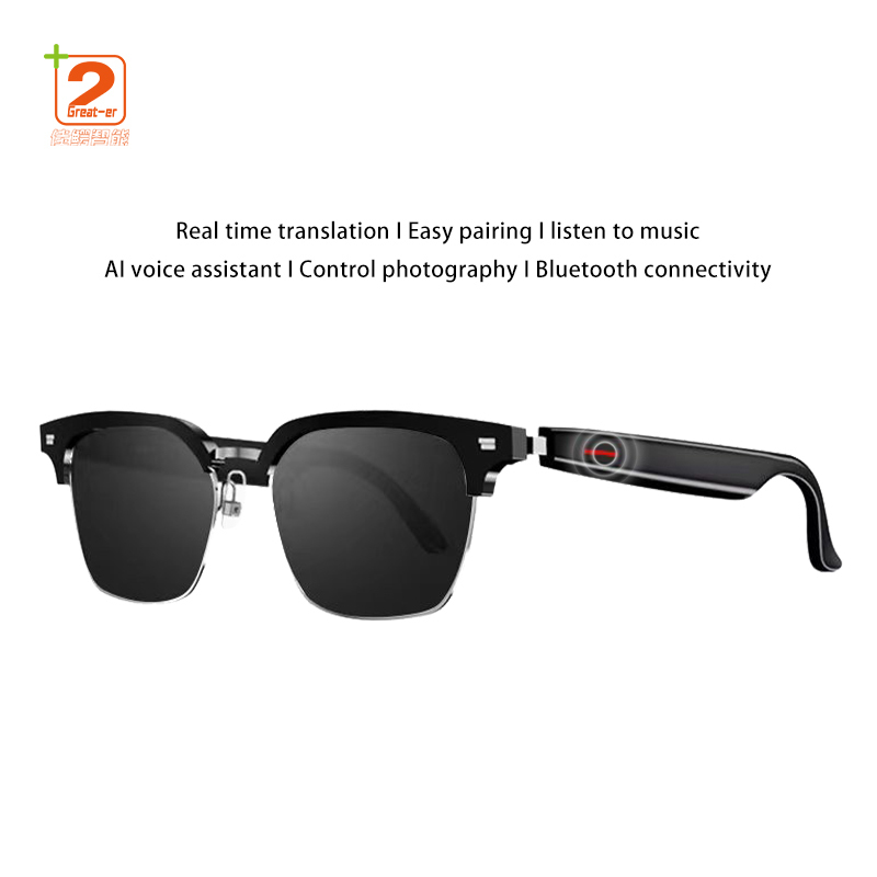 Smart Glasses For Men Women BT Call Voice Assistant Waterproof Anti-Blue UV Sunglasses Drive Intelligent Glasses