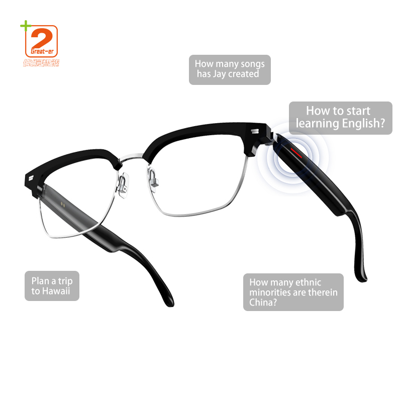 E13 AI Translation Smart Eye Glasses TWS Earbuds Touch Control Bone Conduction Headphones HIFI Smart Sunglasses Audio Glasses