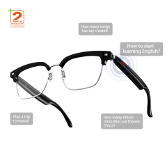 E13 AI Translation Smart Eye Glasses TWS Earbuds Touch Control Bone Conduction Headphones HIFI Smart Sunglasses Audio Glasses