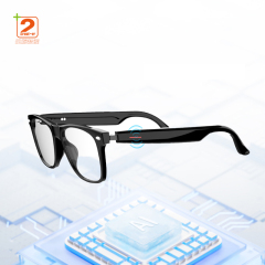 AI Translation Smart Glasses, Wireless Communication, Music, Headphones,Waterproof Blue Light Smart Glasses