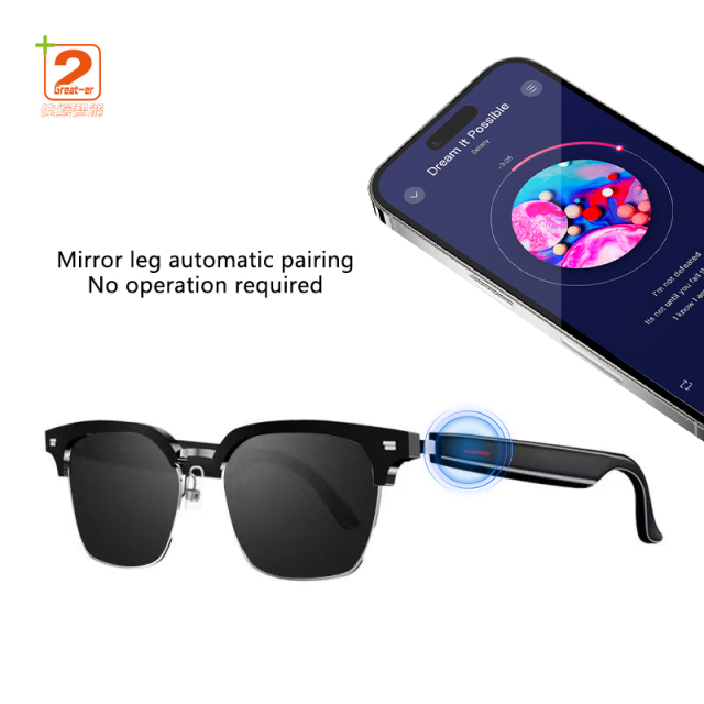 Smart Glasses Lightweight Answer Call Music Stereo Polarized Lens Smart Glasses
