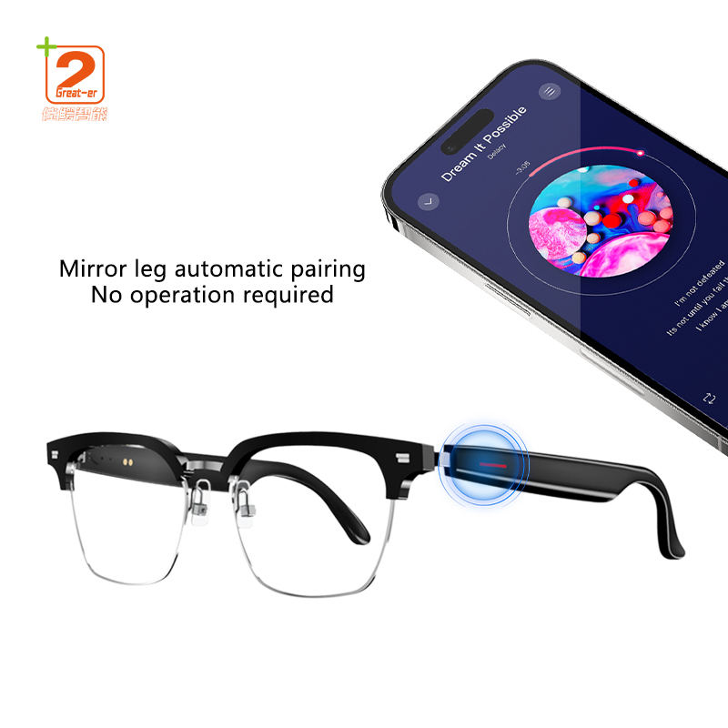 AI Translation Smart Glasses Earbuds Touch Control Bone Conduction Headphones Smart Sunglasses