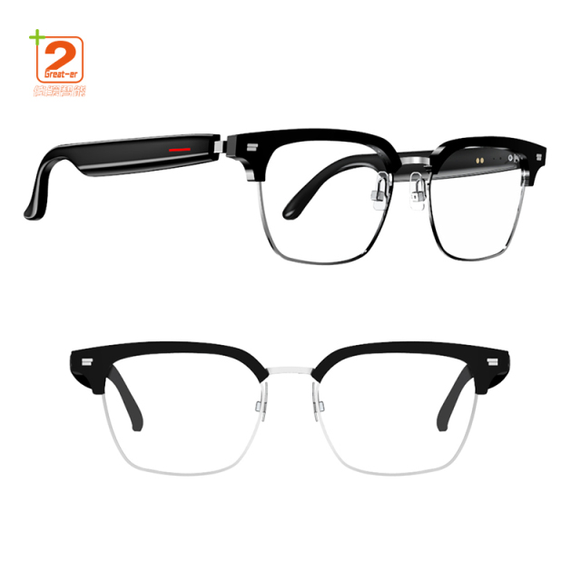 AI Translation Smart Eye Glasses TWS Earbuds Touch Control Bone Conduction Headphones HIFI Smart Sunglasses Audio Glasses
