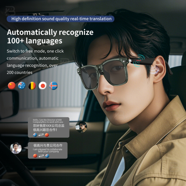 2025 Wireless Speaker Headset Headphone 33.5g Music Smart Glasses Audio Blue Tooth Sunglasses Blue Tooth Smart Sun Glasses