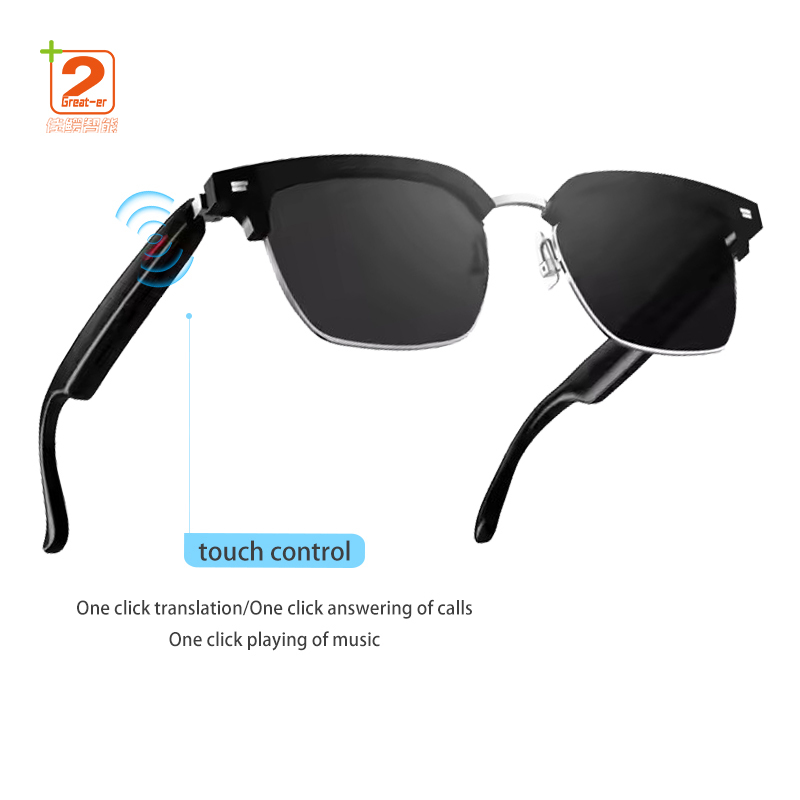 2025 Fashion Smart Sunglasses With Open Ear TWS Earbuds Waterproof Stereo Bone Conduction Wireless Headphones With Microphone