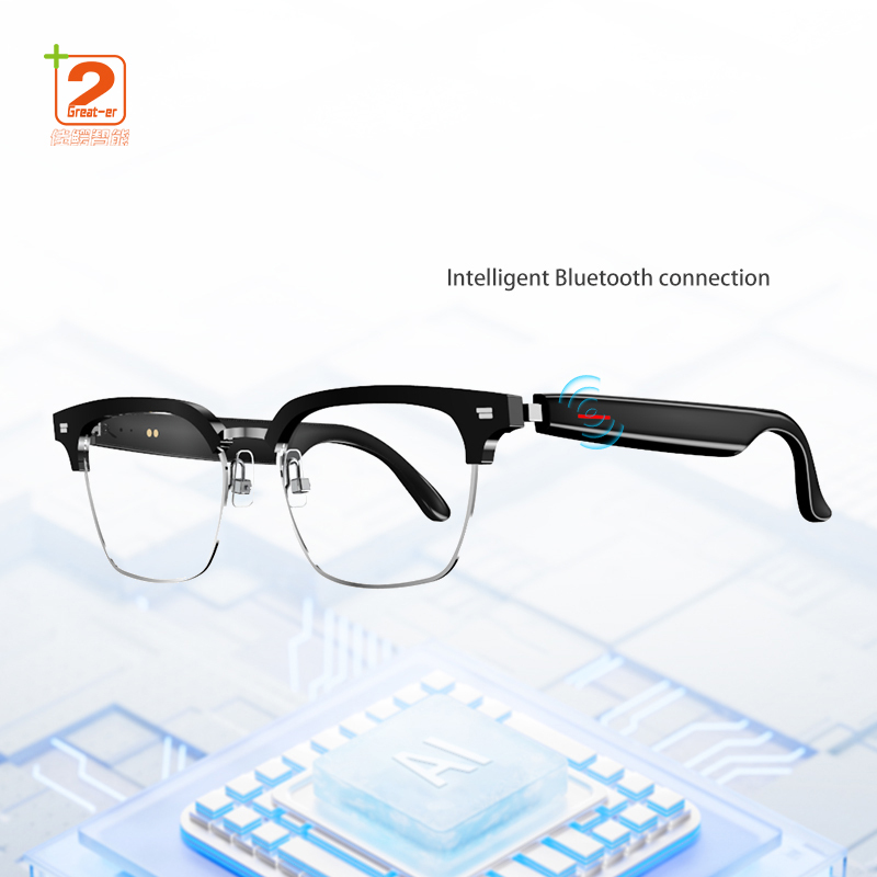 AI Translation Smart Glasses TWS Earbuds Touch Control Bone Conduction Headphones HIFI Smart Sunglasses Audio Glasses