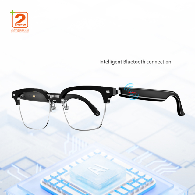 AI Translation Smart Glasses TWS Earbuds Touch Control Bone Conduction Headphones HIFI Smart Sunglasses Audio Glasses