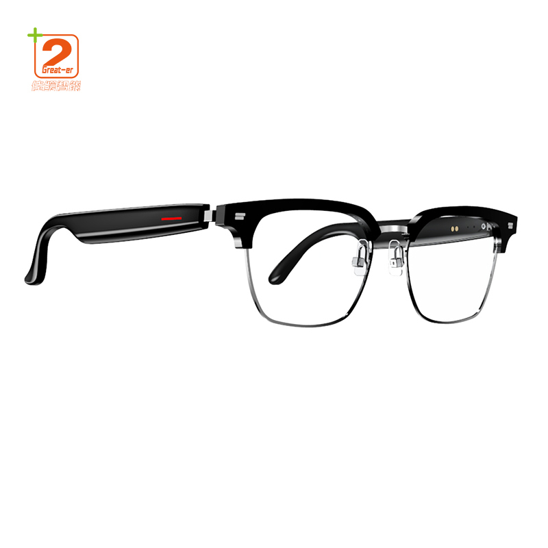 2025 AI Translation Smart Glasses Earbuds Touch Control Bone Conduction Headphones Audio Glasses