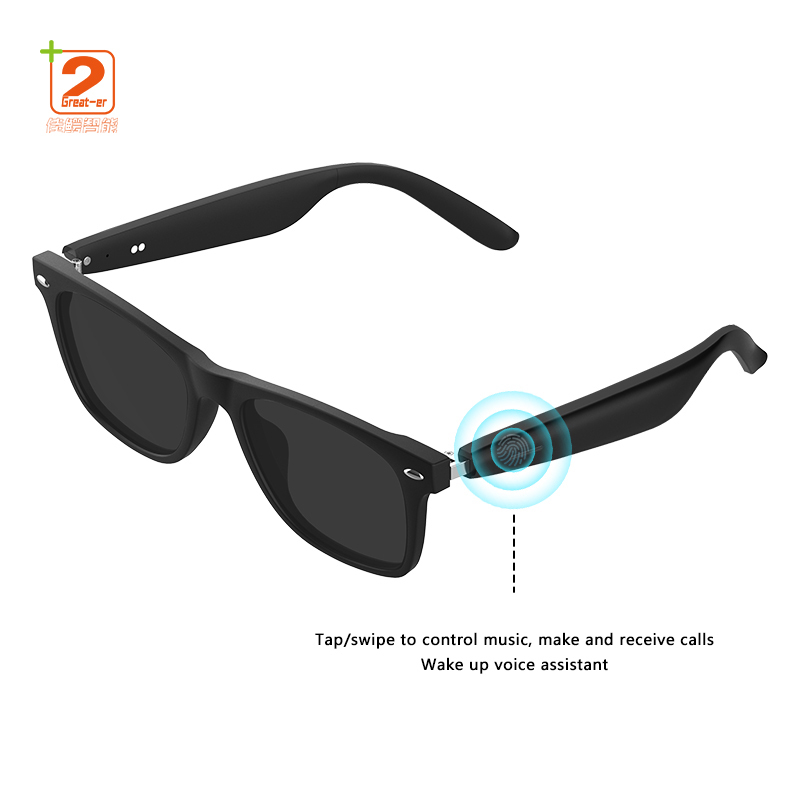 A01 Smart Glasses Wireless Call Music Playback Half Frame Smart Eyeglasses With Anti-Blue Light / Sunglasses