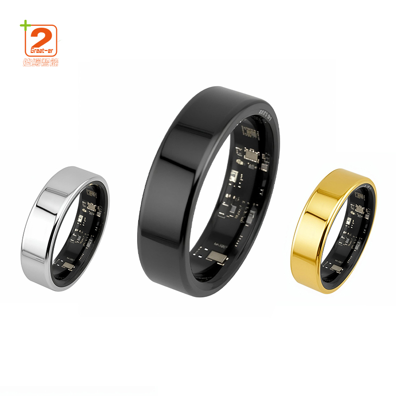 SR08 Intelligent Health Smart Ring Stainless Steel Sleep Heart Rate Blood Pressure Gesture Photography IP68 Smart Couple Ring
