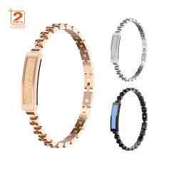 2025 Health Alerts Smart Jewelry Bracelet ECG Fall Detection APP Titanium Alloy Factory Sales Fitness Tracker