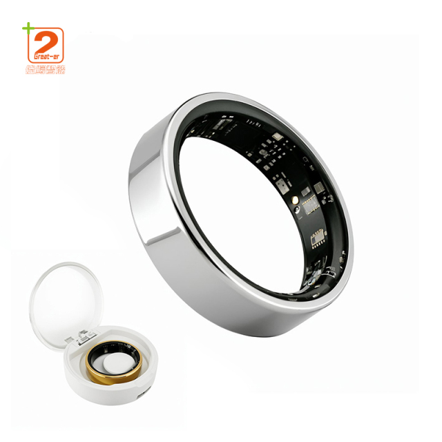 2025 SR08 Intelligent Health Smart Ring Stainless Steel Sleep Heart Rate Blood Pressure Gesture Photography IP68 Smart Couple Ring