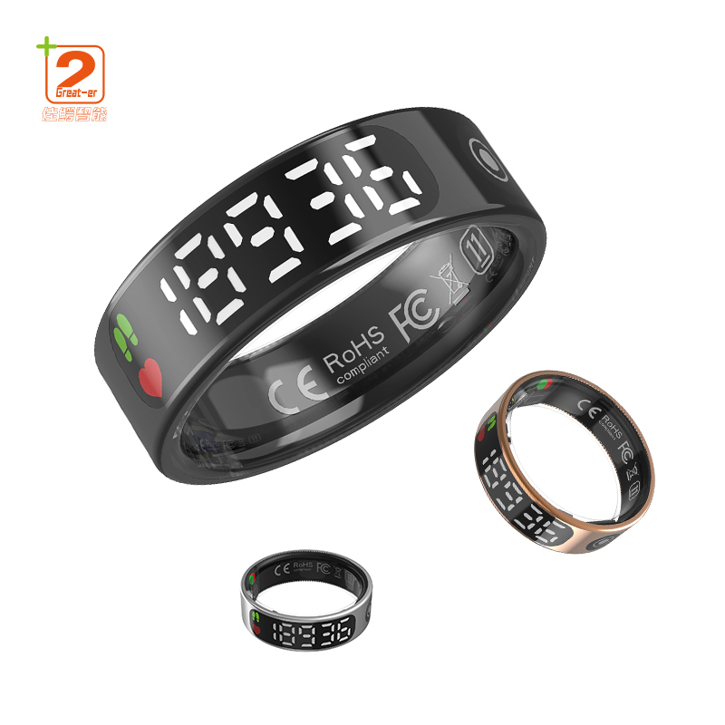 2025 Hot Selling Smart Ring Heart Rate Blood Pressure Sports Mode Health Monitor Sleep Tracker IP68 Waterproof Smart Rings For Men