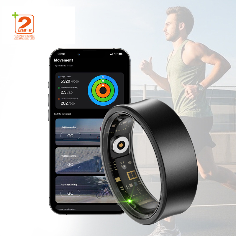 Intelligent Health Smart Ring Stainless Steel Sleep Heart Rate Blood Pressure Gesture Photography Smart Couple Ring