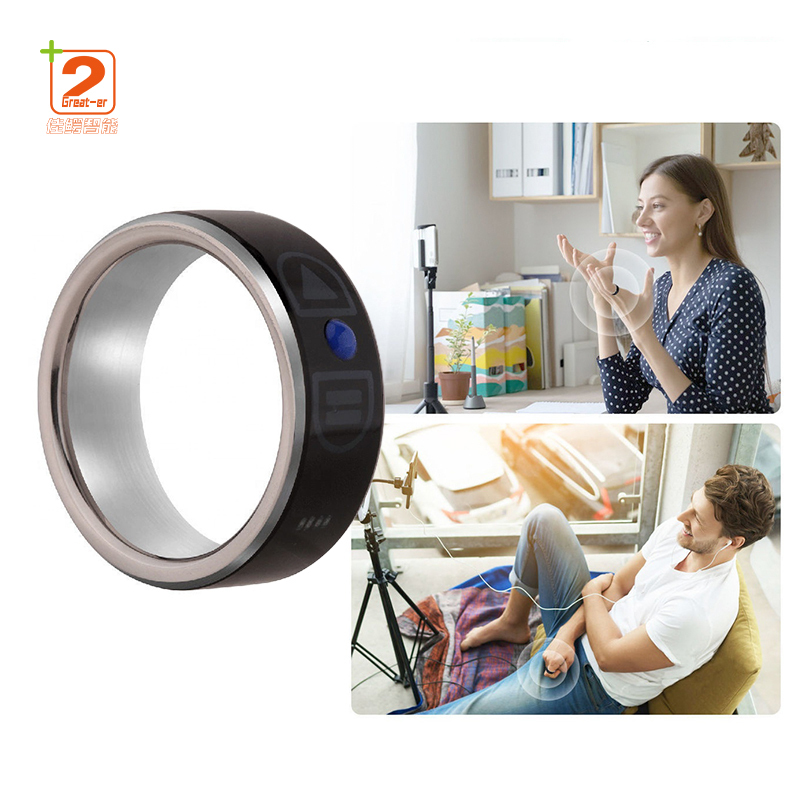 Wholesale Brush Video Artifact Stainless Steel Smart Ring TikTok Youtube Twitter Best Gift For Men