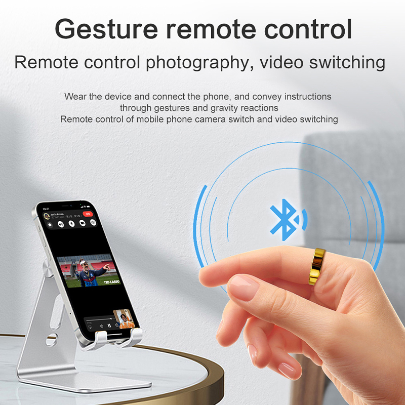 SR08 Intelligent Health Smart Ring Stainless Steel Sleep Heart Rate Blood Pressure Gesture Photography IP68 Smart Couple Ring